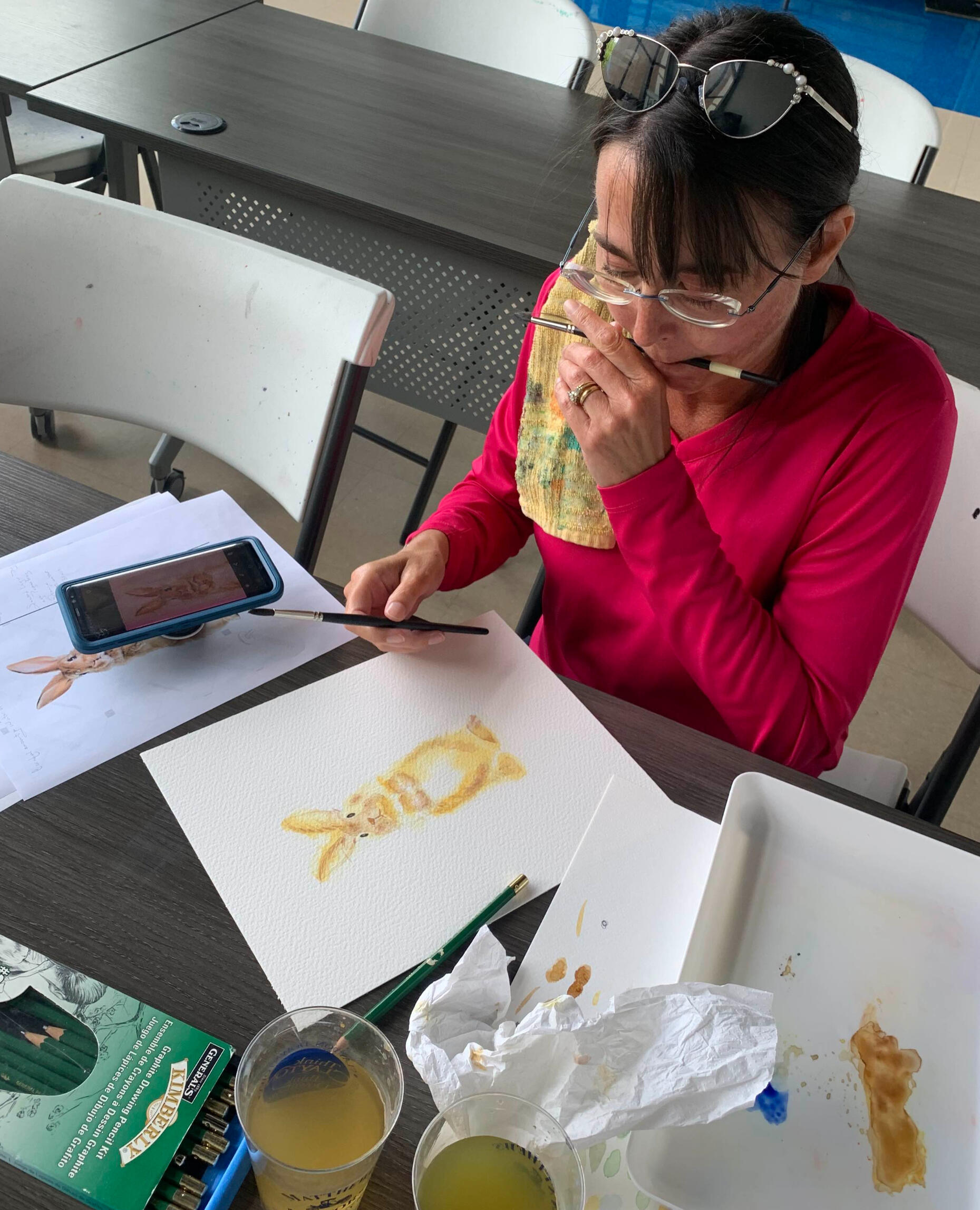 ✨ In the Flow A peaceful moment of focus and creativity—building color confidence with floral studies