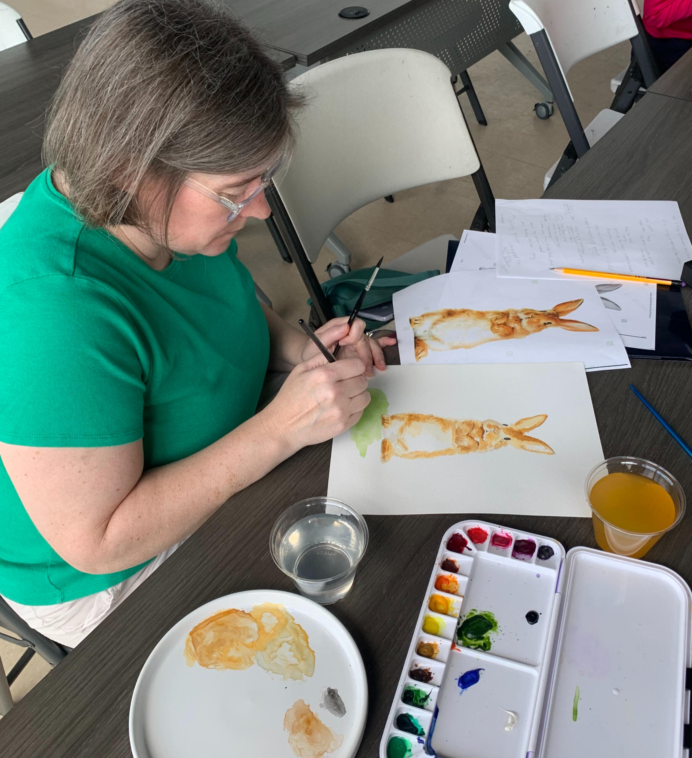 ✨ In the Flow A peaceful moment of focus and creativity—building color confidence with a rabit